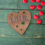 Corazón Personalizado de Madera San Valentín.