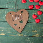 Corazón de Madera San Valentín LOVE