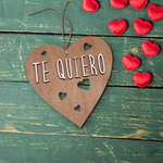 Corazón de Madera San Valentín Te Quiero