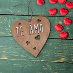 Corazón de Madera San Valentín Te Amo