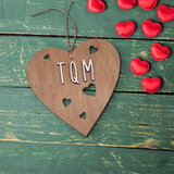 Corazón de Madera San Valentín TQM