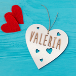 Corazón Personalizado de Madera San Valentín.