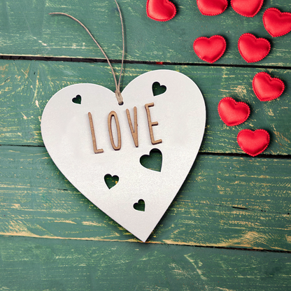 Corazón de Madera San Valentín LOVE