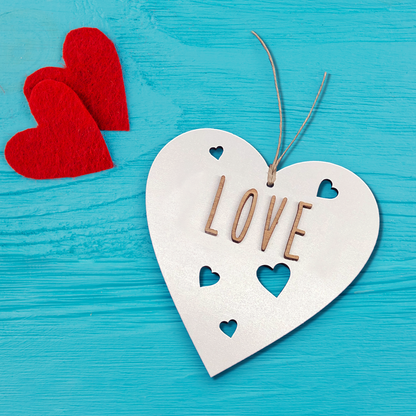 Corazón de Madera San Valentín LOVE