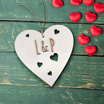 Corazón Personalizado de Madera San Valentín.Corazón Personalizado de Madera San Valentín.