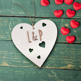Corazón Personalizado de Madera San Valentín.Corazón Personalizado de Madera San Valentín.