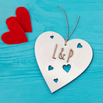 Corazón Personalizado de Madera San Valentín.