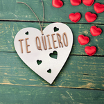 Corazón de Madera San Valentín Te Quiero