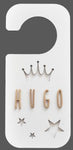 Placa de Madera Personalizada Corona Pomo Puerta