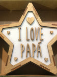 Lámpara de mesita de noche  I-LOVE-PAPÁ - Día del Padre