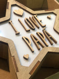 Lámpara de mesita de noche  I-LOVE-PAPÁ - Día del Padre