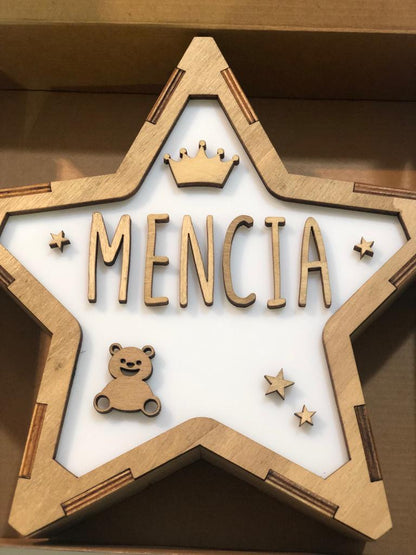 Lámpara Personalizada Corona Osito