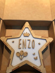 Lámpara Personalizada Corona, Globos, Mariposas