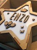 Lámpara Personalizada Corona, Globos, Mariposas