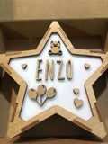 Lámpara Personalizada Osito-Corazones