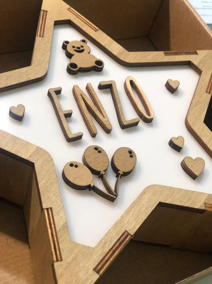 Lámpara Personalizada Osito-Corazones