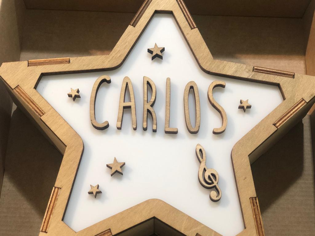 Lámpara Quitamiedos Estrella Música