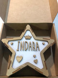 Lámpara Quitamiedos Estrella Corona Corazones