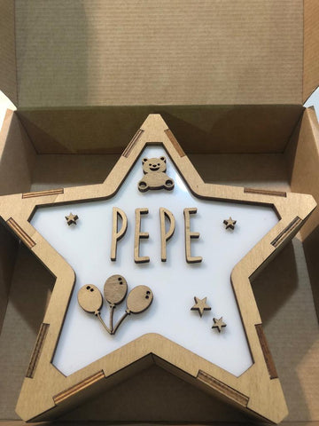 Lámpara Personalizada Osito-Globos