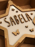 Lámpara Personalizada Mariposas y estrellitas