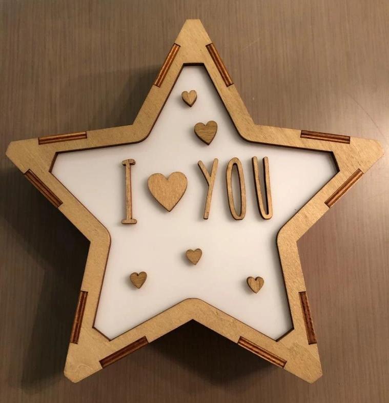 Lámpara I ❤ YOU San Valentín