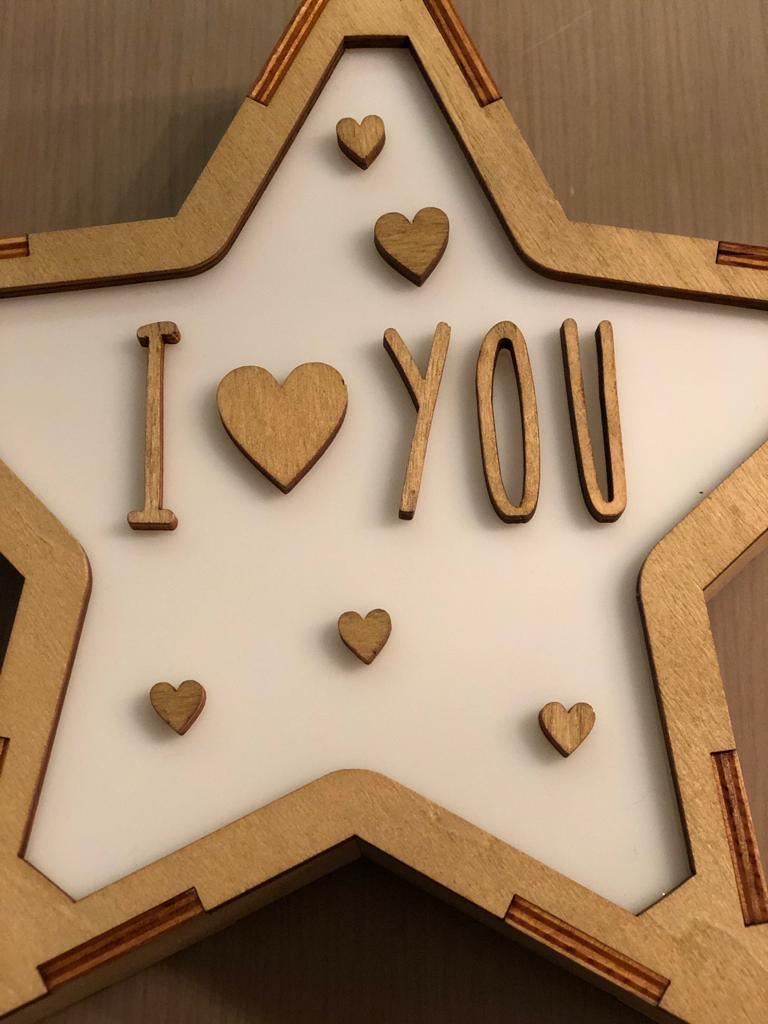 Lámpara I ❤ YOU San Valentín