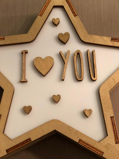 Lámpara I ❤ YOU San Valentín