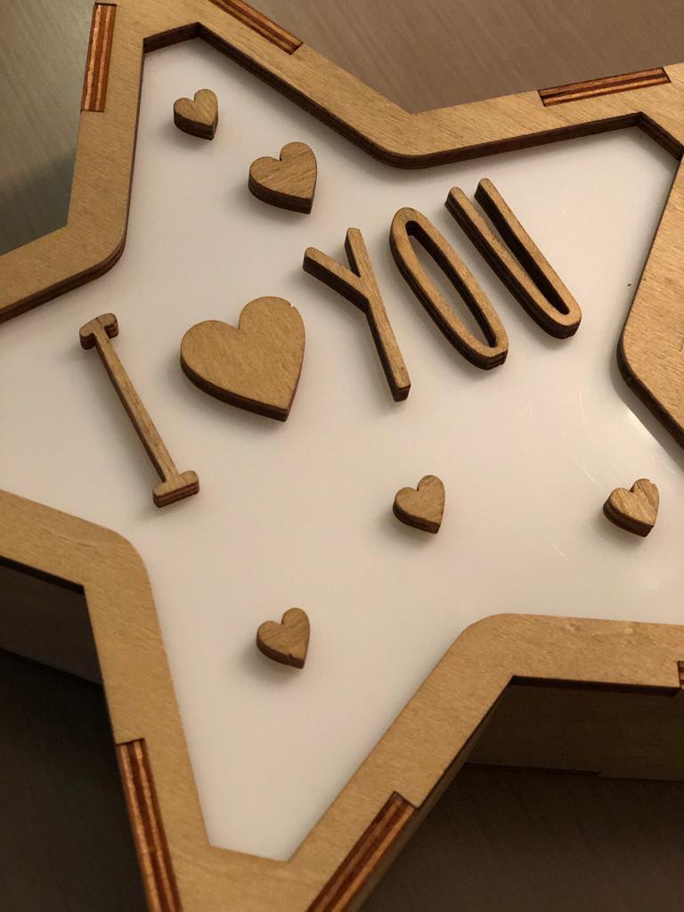 Lámpara I ❤ YOU San Valentín