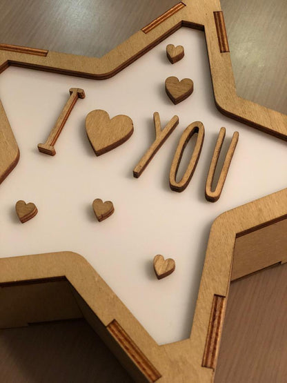 Lámpara I ❤ YOU San Valentín