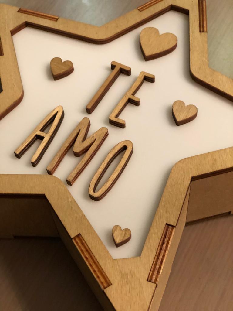 Lámpara TE AMO San Valentín