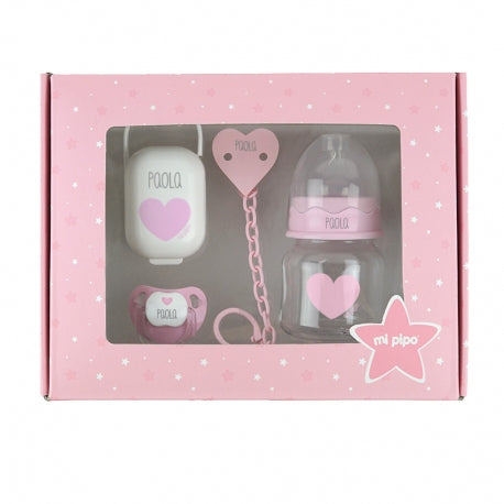 Cajita My Basics 150 Corazón Rosa Personalizada