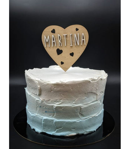 Topper Personalizado para Tartas - Corazón pequeño