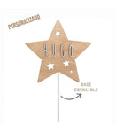 Topper Personalizado para Tartas - Estrella pequeño