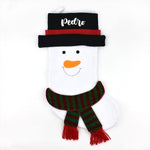 Calcetín Personalizado de Navidad Muñeco Nieve