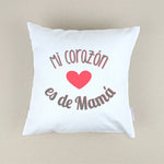 Cojín Personalizado Mi corazón es de mamá
