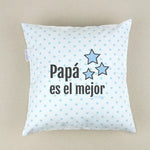 Cojín Personalizado azul Papá es el mejor