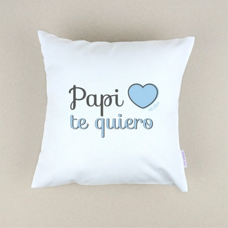 Cojín Personalizado azul Papi te quiero