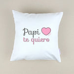 Cojín Personalizado rosa Papi te quiero