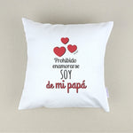 Cojín Personalizado rojo Soy de mi papá