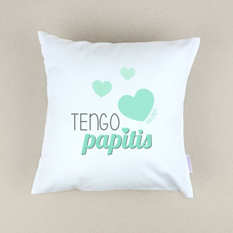 Cojín Personalizado Tengo papitis menta