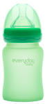 Biberón de vidrio Ultra resistente con indicador de Temperatura- 150 ml Verde