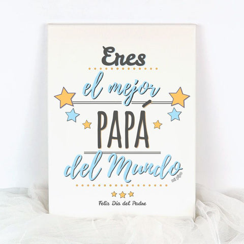 Lienzo El Mejor Papá del Mundo