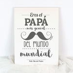 Lienzo El Papá Más Genial del Mundo Mundial