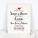 Lienzo San Valentín La Historia de Amor Corazón Flecha