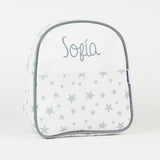 Mochila Personalizada Gris Estrellas