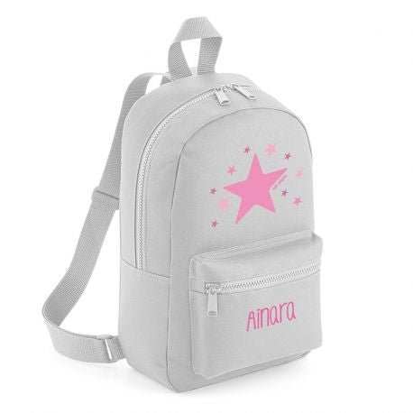 Mochila Personalizada Estrella Rosa 4 Colores