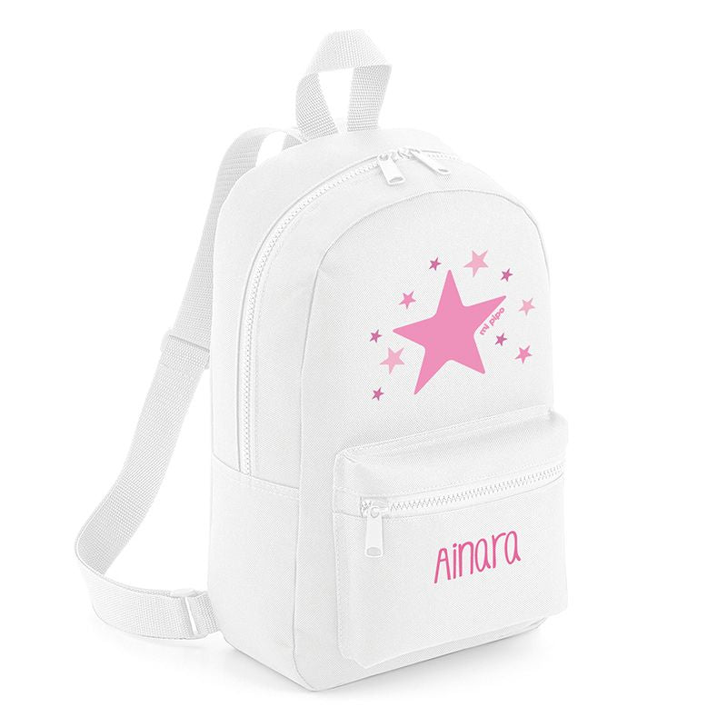 Mochila Personalizada Estrella Rosa 4 Colores