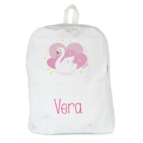 Mochila Personalizada Cisne Lona Algodón