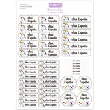 Pack 46 Etiquetas Personalizadas para objetos Estrella arcoiris
