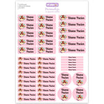 Pack 46 Etiquetas Personalizadas para objetos Rosa Hada
